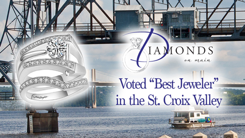 Diamonds On Main voted Best Jeweler in the St. Croix Valley for eight consecutive years